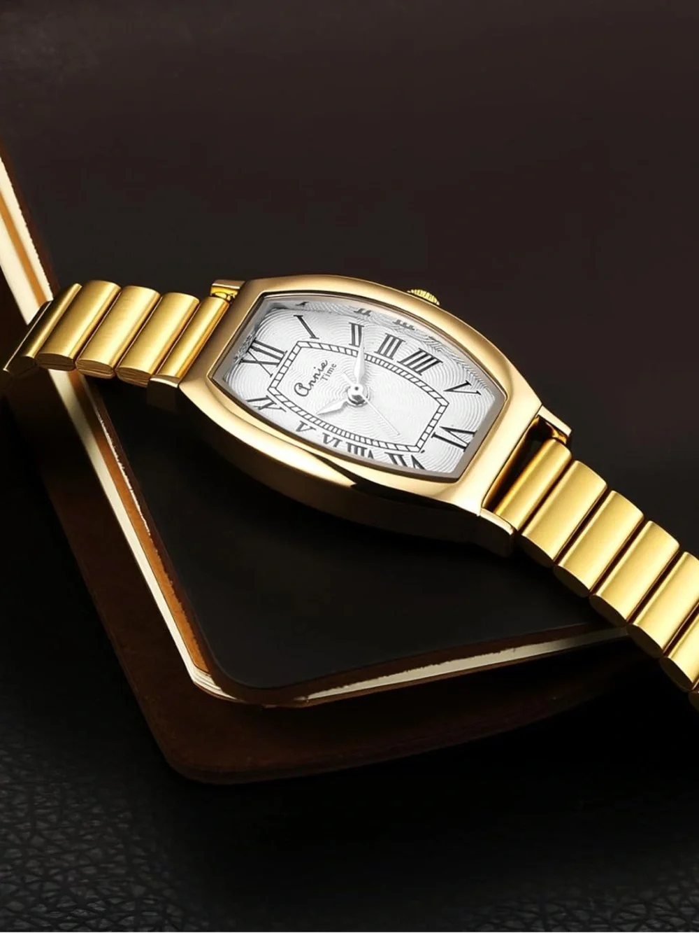 Anthropologie Gold Watch with White Dial